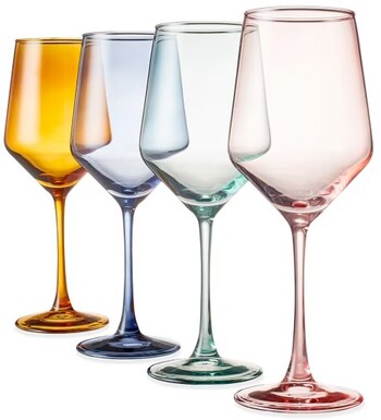 4 Spectrum Wine Glasses
