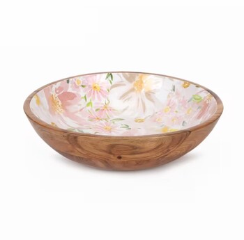 Soft Floral Printed Enamel Bowl