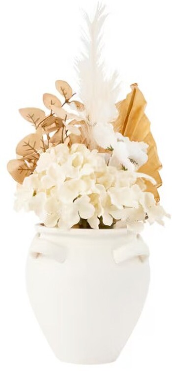 Artificial Golden Hour Flowers in Vase