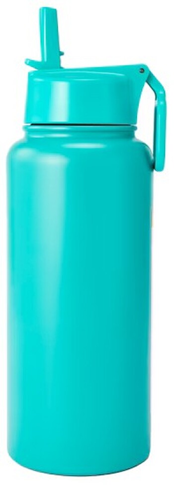 960ml Teal Double Wall Insulated Cylinder Drink Bottle