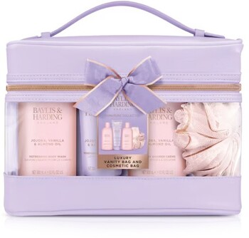 Baylis & Harding Signature Collection Luxury Vanity Bag and Cosmetic Bag - Jojoba, Vanilla & Almond Oil