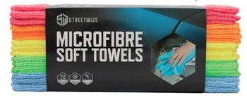 Streetwize 20 Piece Soft Microfibre Towels Pack