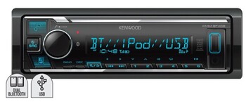 Kenwood 1DIN 200W Dual Bluetooth Media Receiver