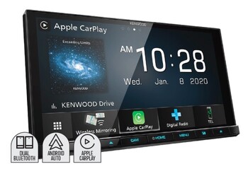 Kenwood 6.8” HD AV Head Unit with CarPlay & Android Auto