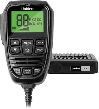 Uniden 5W 80CH Heavy Duty Compact UHF CB Radio with Remote Speaker Mic