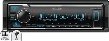 Kenwood 1DIN 200W Dual Bluetooth Media Receiver