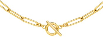 9ct Gold 48cm Solid Paperclip Fob Necklet