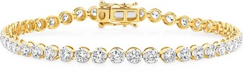 Alora 14ct Gold 3 Carats TW Lab Grown Diamond Tennis Bracelet