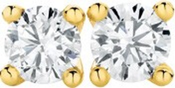 9ct Gold Diamond Stud Earrings