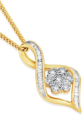 9ct Gold Diamond Pendant