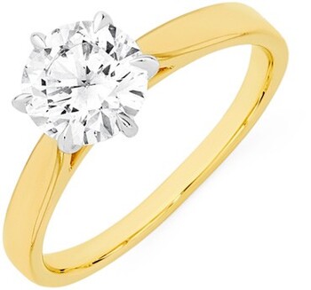 Alora 14ct Gold Lab Grown Solitaire Diamond Ring