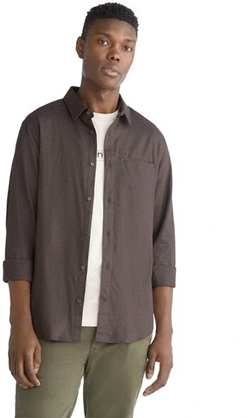 Calvin Klein Flannel Solid Long Sleeve Shirt