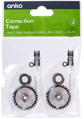 2 Pack Correction Tape