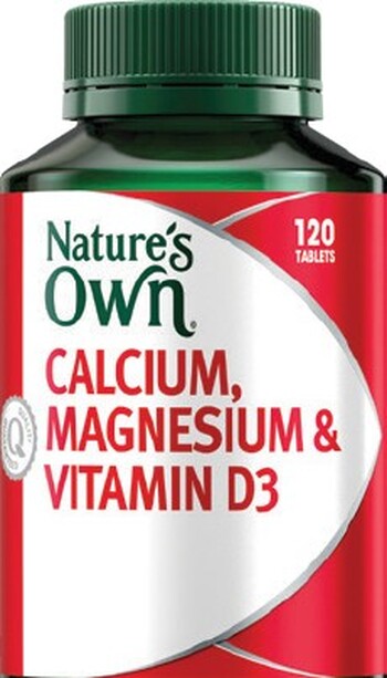 Nature’s Own Calcium, Magnesium & Vitamin D3 120 Tablets*