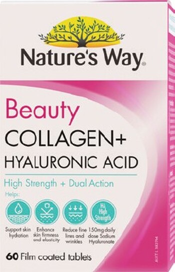 Nature’s Way Beauty Collagen + Hyaluronic Acid 60 Tablets*