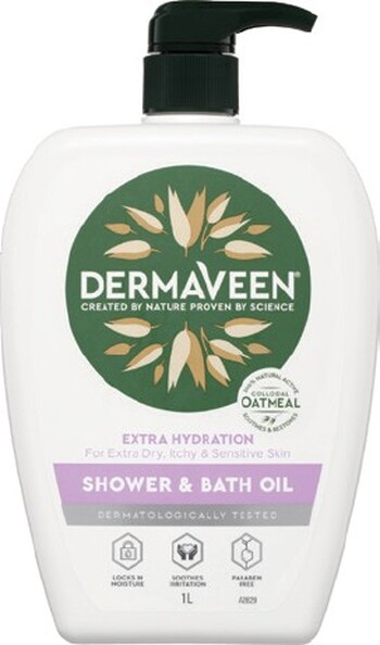 DermaVeen Extra Gentle Shower & Bath Oil 1L