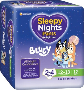 Babylove SleepyNights 2-4 Years 8-12 Pack