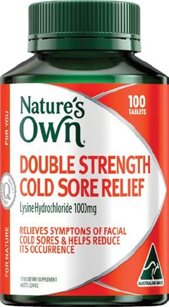 Nature’s Own Double Strength Cold Sore Relief 100 Tablets*