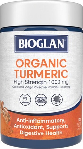 Bioglan Organic Turmeric High Strength 1000mg 100 Tablets*