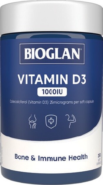 Bioglan Vitamin D3 1000IU 250 Capsules*