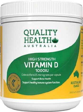 Quality Health High Strength Vitamin D 1000IU 300 Capsules*