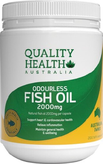 Quality Health Odourless Fish Oil 2000mg 200 Capsules*