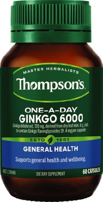 Thompson’s One-A-Day Ginkgo 6000 60 Capsules*