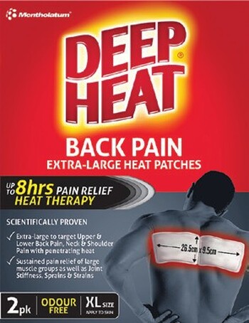 Deep Heat Back Pain or Neck & Joint Heat Patches 2 Pack*