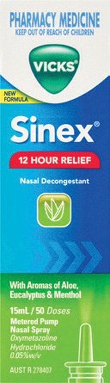 Vicks Sinex Nasal Decongestant Spray 15mL*