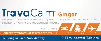 Travacalm Ginger 10 Tablets*