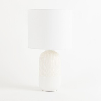River White/Natural 54cm Table Lamp by Habitat