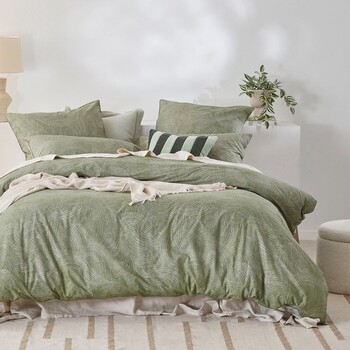 Akia Green Quilt Cover Set by Essentials
