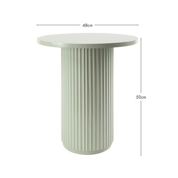 Tully Sage Fluted Side Table by Habitat
