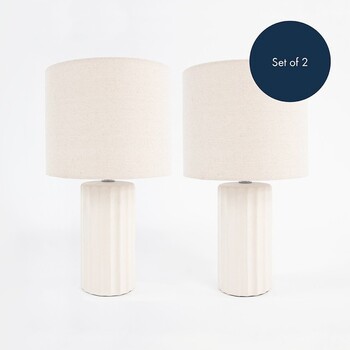 Tully 38cm Table Lamp Set of 2 by Habitat