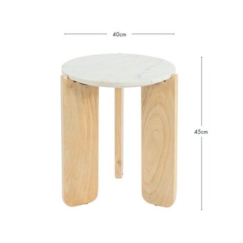 Banks Marble Side Table by M.U.S.E.