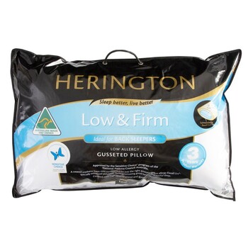 Low Firm Gusseted Pillow by Herington