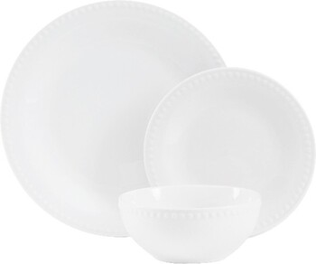 Culinary Co Vintage Pearl Porcelain 12 Piece Dinnerset