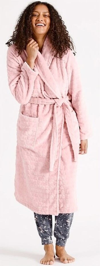 Soho Fleece Robe - Baby Pink