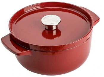 KitchenAid Cast Iron Casserole 22cm - Red