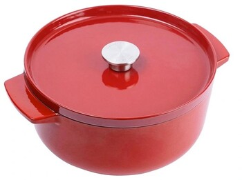 KitchenAid Cast Iron Casserole 26cm - Red