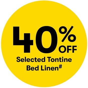 40% off Selected Tontine Bed Linen#