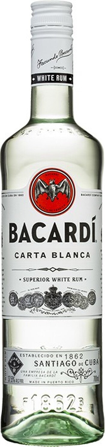 Bacardi Carta Blanca Rum 700mL