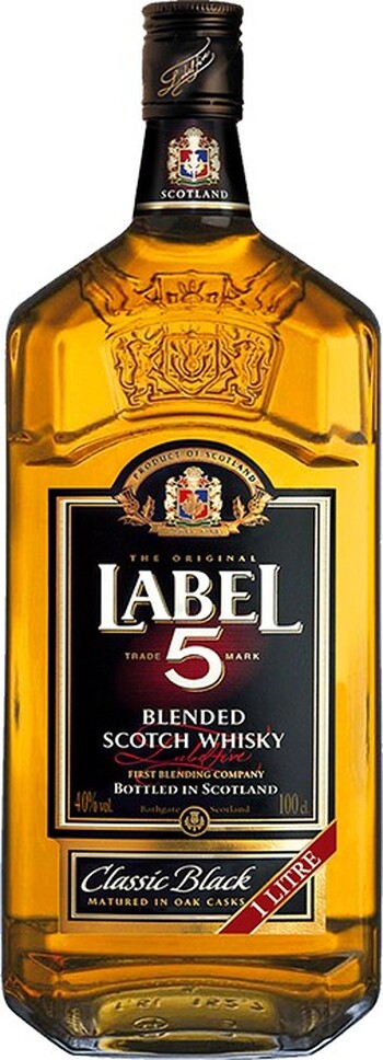 Label 5 Classic Black Blended Scotch Whisky 1L