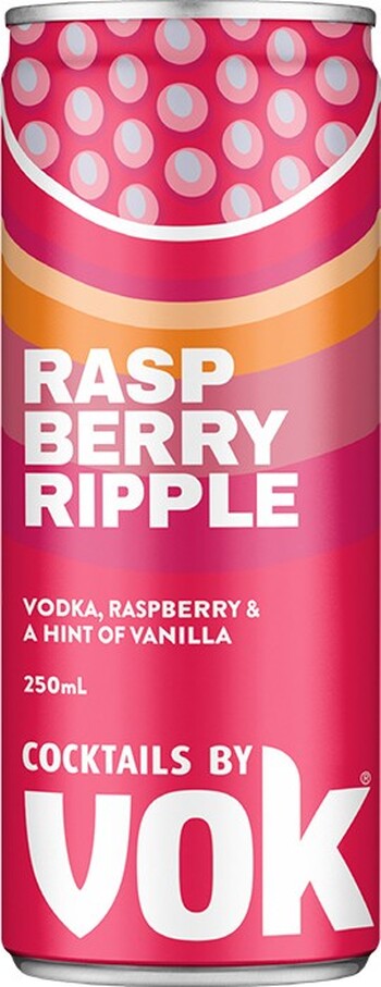 Vok Raspberry Ripple Cocktail Cans 250mL