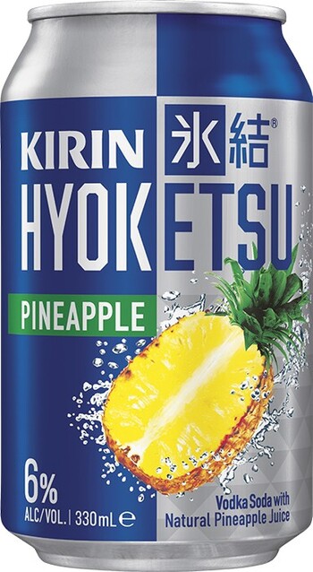 NEW Kirin Hyoketsu Vodka Soda Pineapple Can 330mL