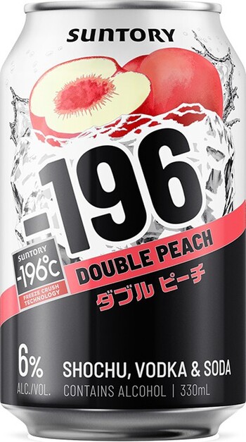 NEW Suntory -196 Double Peach Can 330mL