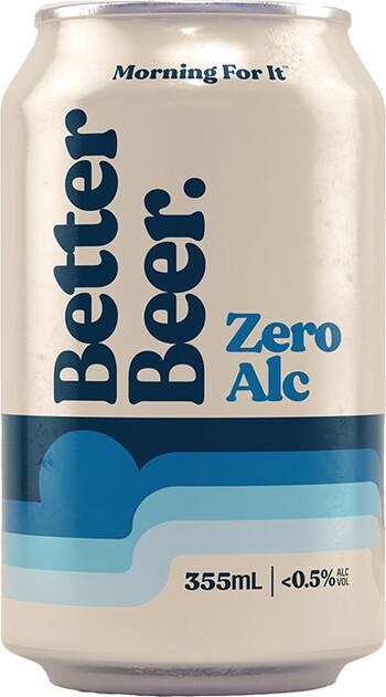Better Beer Zero Alc Cans 355mL