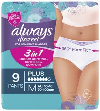 Always Discreet Underwear Medium 9 Pants