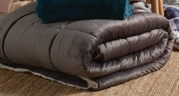 50% off KOO Plain Sherpa Reversible Blanket