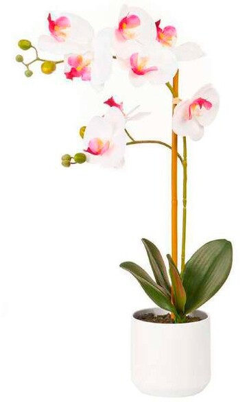 30% off Artificial Potted Orchid White/Pink 53cm